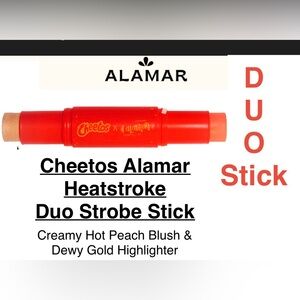 Cheetos x Alamar Heatstroke Duo Strobe Stick - Peach Blush & Gold Highlighter